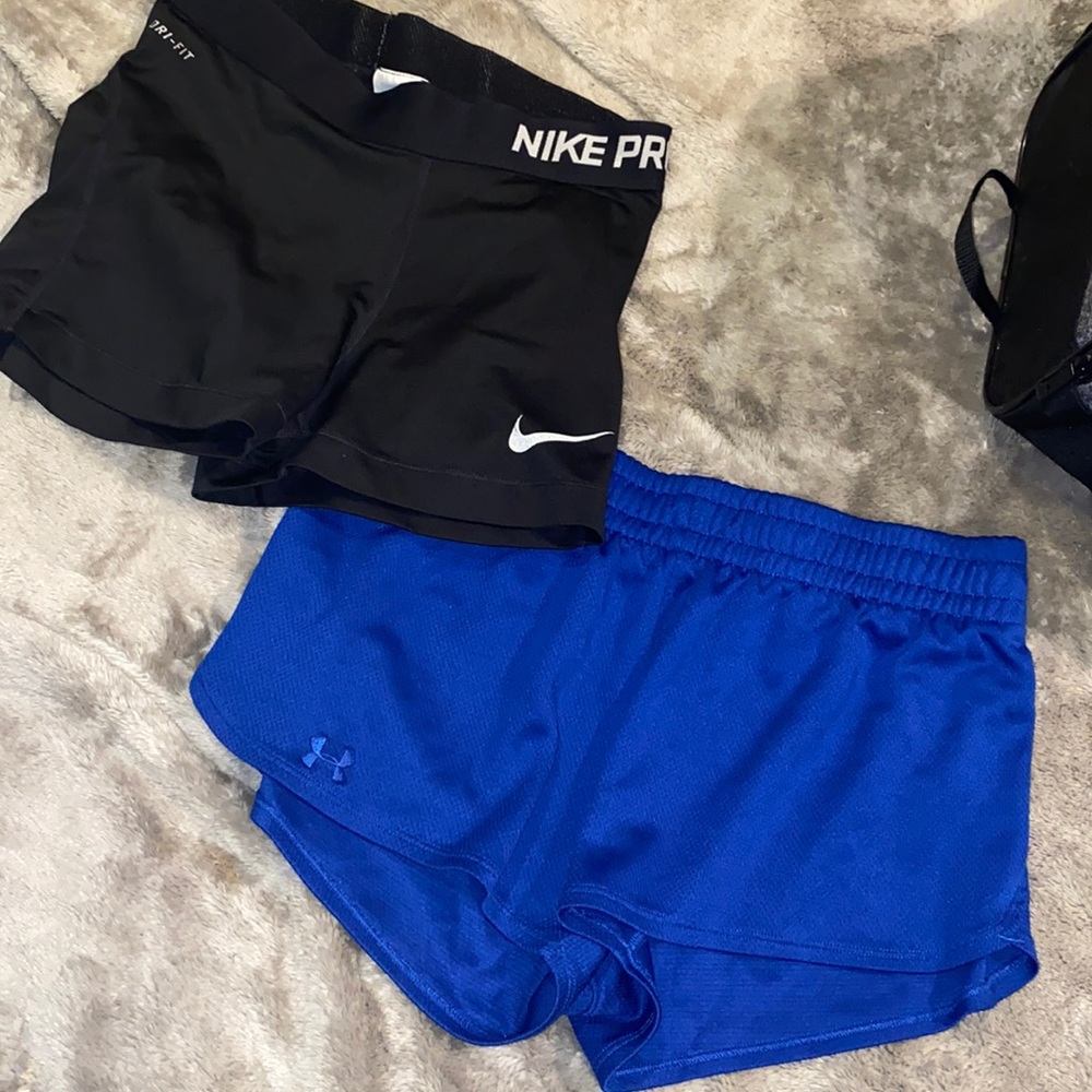 Under Armour shorts with Nike spandex